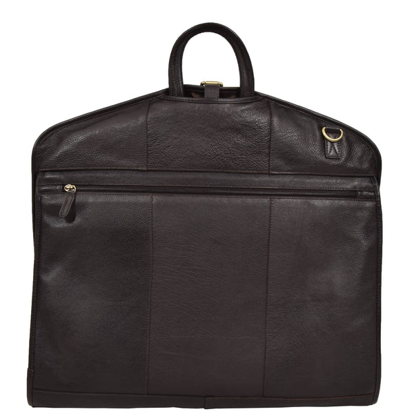 House Of Leather Luxury Leather Slimline Garment Carrier Keswich Brown