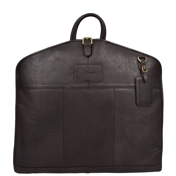House Of Leather Luxury Leather Slimline Garment Carrier Keswich Brown