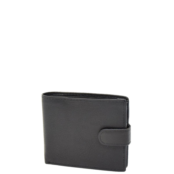 House Of Leather Mens Bifold Leather Notecase Wallet Pablo Black