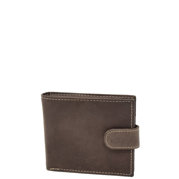 House Of Leather Mens Bifold Leather Notecase Wallet Pablo Brown