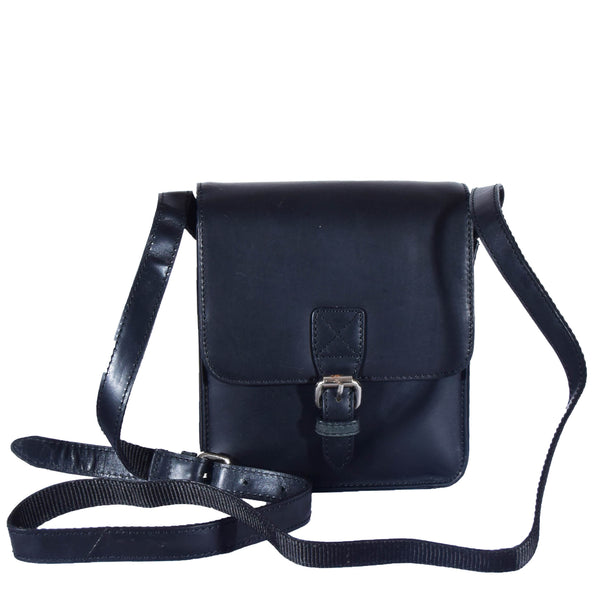 House Of Leather Mens Casual Real Leather Cross Body Organiser Bag Naples Black