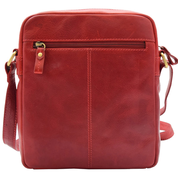 House Of Leather Mens Everyday Casual Leather Cross Body Travel Organiser Bag Vila Rica Bordeaux