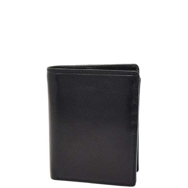 House Of Leather Mens Large Leather Bifold Wallet Toronto Black