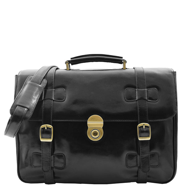 house of leather Mens Leather Briefcase Cross Body Bag Snowshill Black house of leather Mens Leather Briefcase Cross Body Bag Snowshill Black