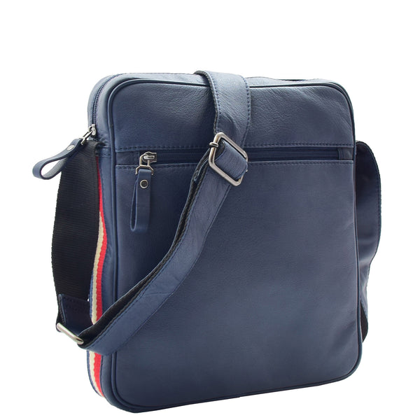 house of leather Mens Leather Cross Body Travel Flight Bag Aller Navy house of leather Mens Leather Cross Body Travel Flight Bag Aller Navy