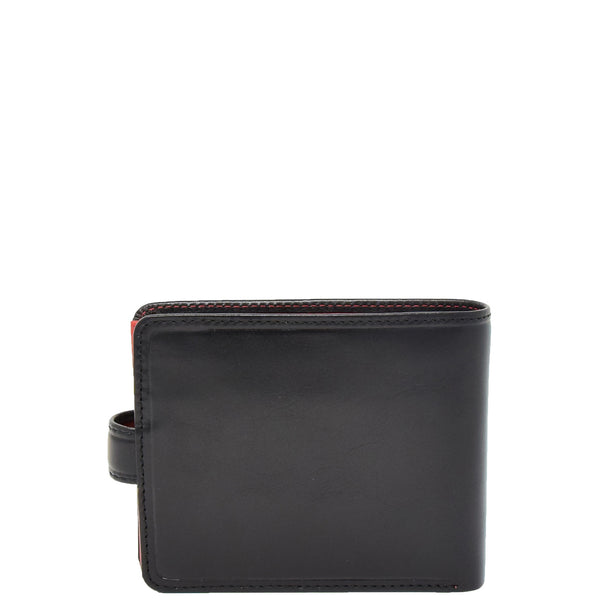 House Of Leather Mens Premium Leather Two Tone Wallet Hobart Black