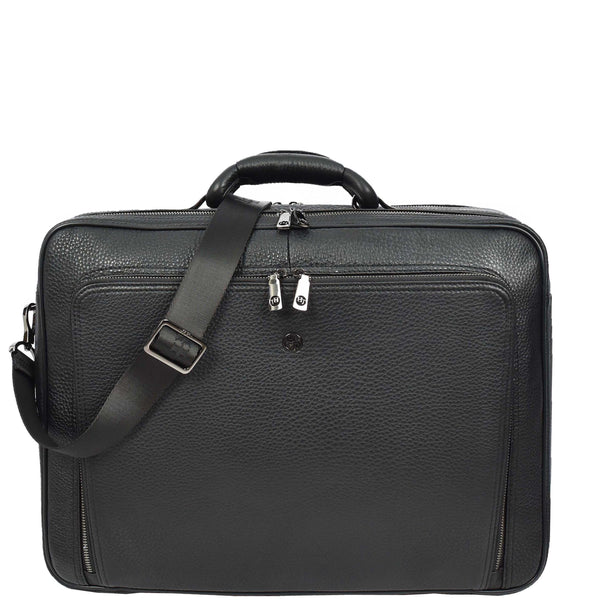 house of leather Mens Real Leather Briefcase Style Large Size Work Business Office Travel Bag Terni Black house of leather Mens Real Leather Briefcase Style Large Size Work Business Office Travel Bag Terni Black