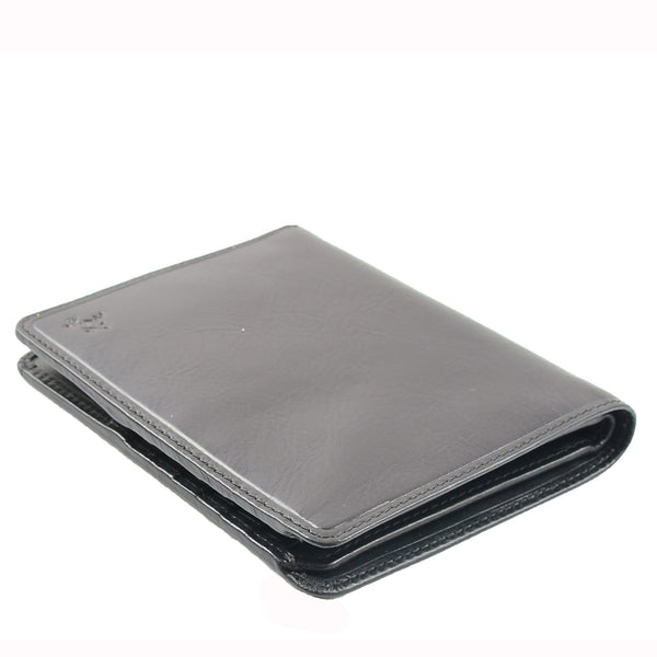 House Of Leather Mens Real Leather Coat Wallet HOL1949 Black