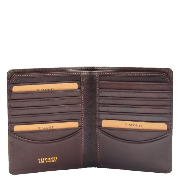 House Of Leather Mens Real Leather Coat Wallet HOL1949 Brown