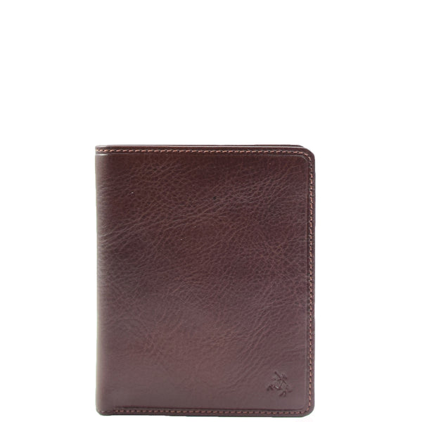 House Of Leather Mens Real Leather Coat Wallet HOL1949 Brown