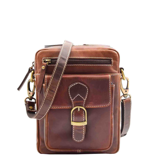 house of leather Mens Real Leather Cross Body Messenger Bag Trenton Brown house of leather Mens Real Leather Cross Body Messenger Bag Trenton Brown