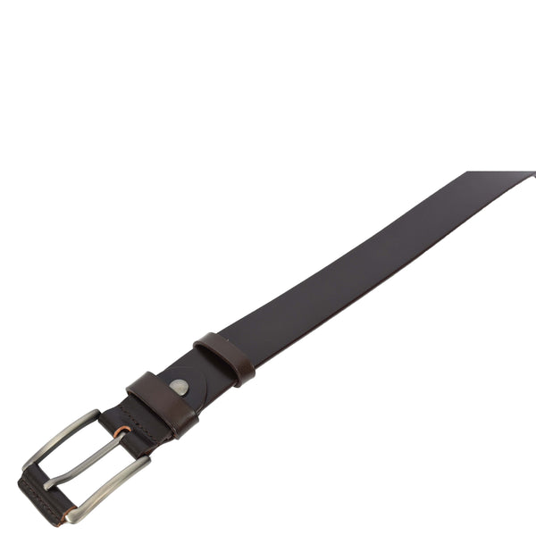 House Of Leather Mens Real Leather Handmade Casual Style Every Day Adjustable Daily Wear Belt Taraz Brown
