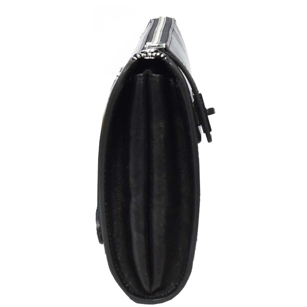 House Of Leather Mens Real Leather Wrist Bag Large Size Clutch Organiser Style Goma Black