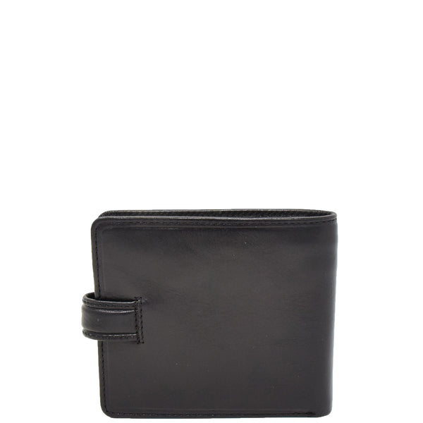 House Of Leather Mens RFID Slim Fold Leather Wallet Eastbourne Black