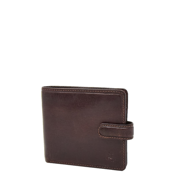 House Of Leather Mens RFID Slim Fold Leather Wallet Eastbourne Brown