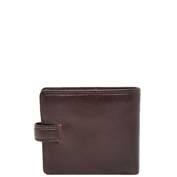 House Of Leather Mens RFID Slim Fold Leather Wallet Eastbourne Brown