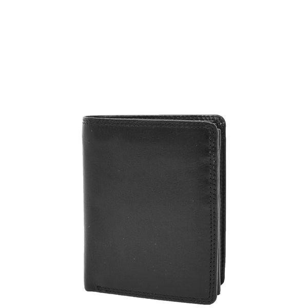 House Of Leather Mens Soft Leather Large Size Wallet Metis Black