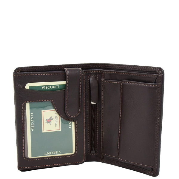 House Of Leather Mens Soft Leather Large Size Wallet Metis Brown