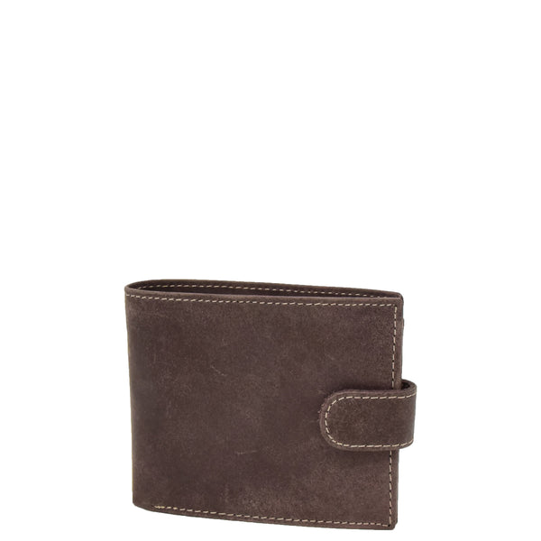 House Of Leather Mens Wallet With A Buckle Closure Hawking Brown