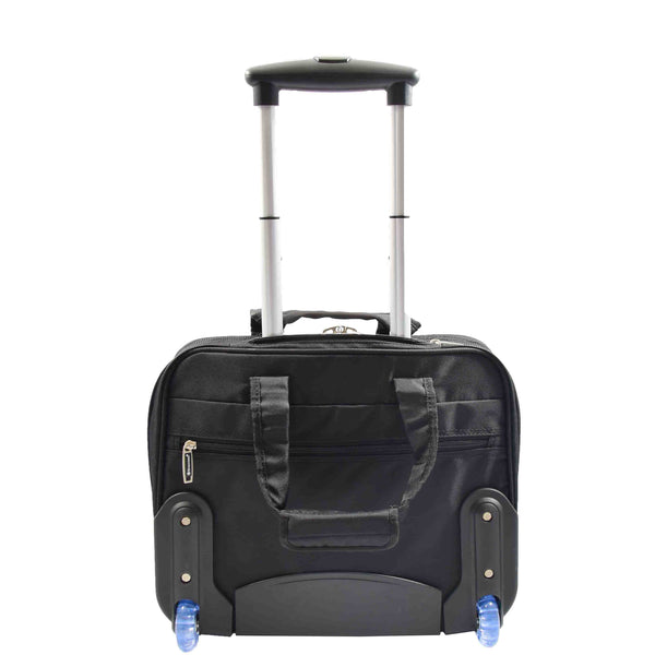 House Of Leather Pilot Case With Wheels Laptop Business Briefcase ARKOMA Black