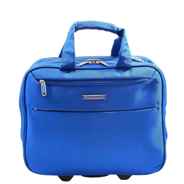 House Of Leather Pilot Case With Wheels Laptop Business Briefcase ARKOMA Blue