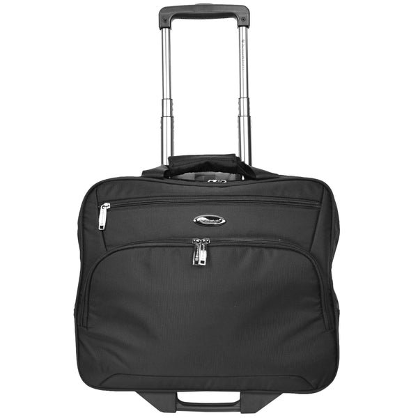 house of leather Pilot Case with Wheels Lightweight Cabin Bag H79 Black