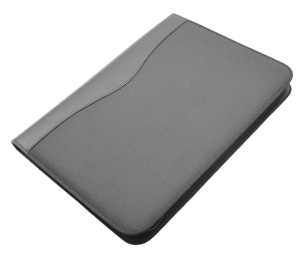 House Of Leather Portfolio Case With Calculator And Removable A4 Writing Pad Black