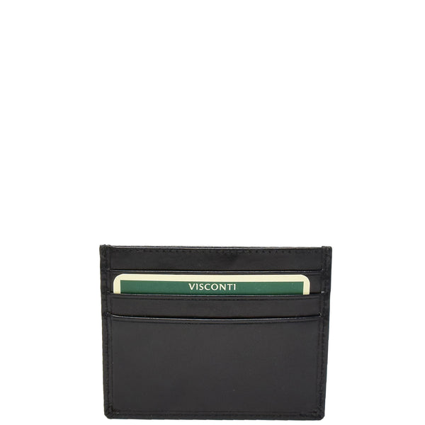 House Of Leather Premium Leather Card Holder Venice Black