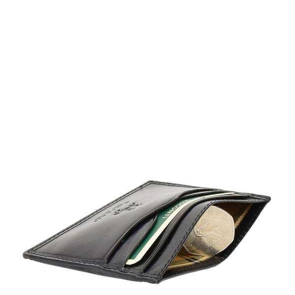 House Of Leather Premium Leather Card Holder Venice Black