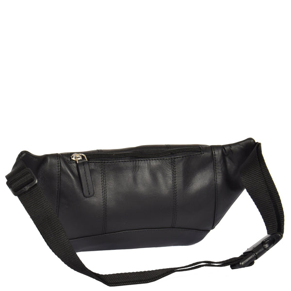 House Of Leather Real Leather Bum Bag Barcelona Black