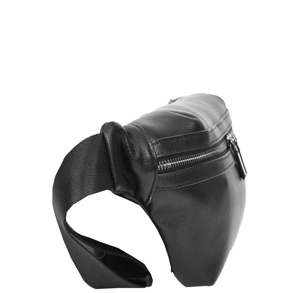 House Of Leather Real Leather Bum Bag Brighton Black