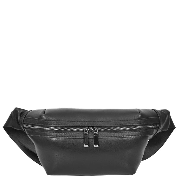 House Of Leather Real Leather Bum Bag Brighton Black