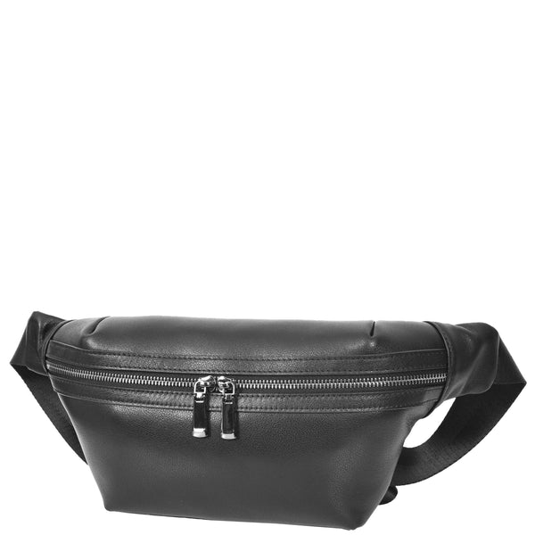 House Of Leather Real Leather Bum Bag Brighton Black