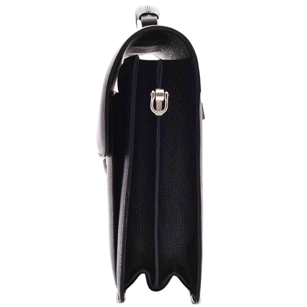 House Of Leather Real Leather Business Briefcase For Men Executive Bag Henry Black