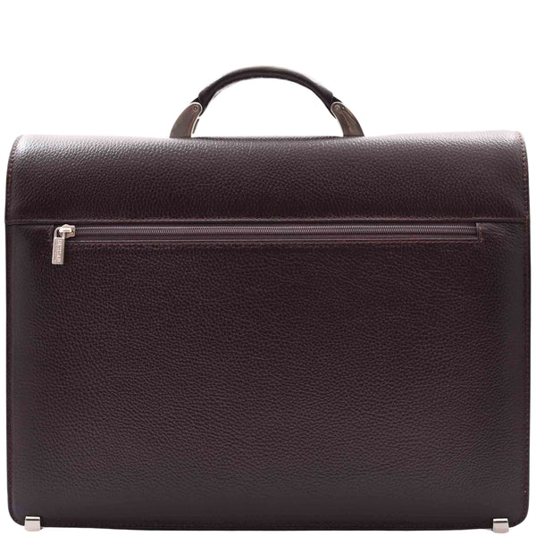 House Of Leather Real Leather Business Briefcase For Men Executive Bag Henry Brown