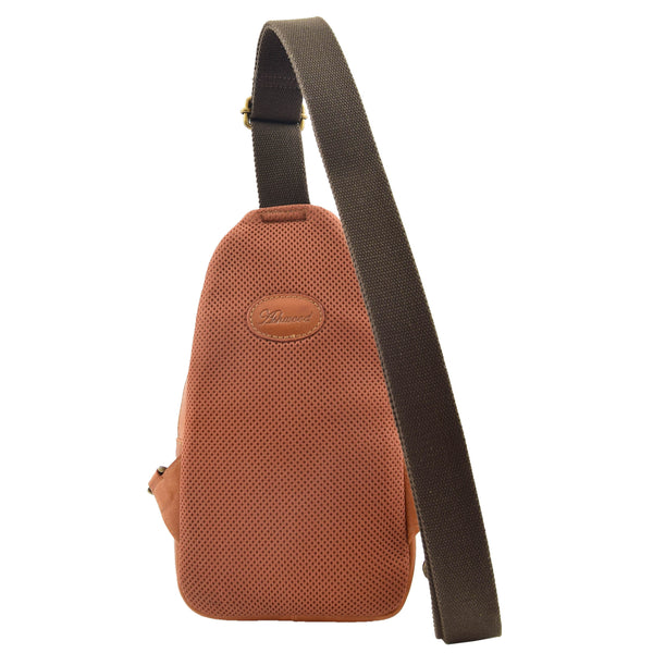 House Of Leather Real Leather Cross Body Chest Bag Kovrov Tan