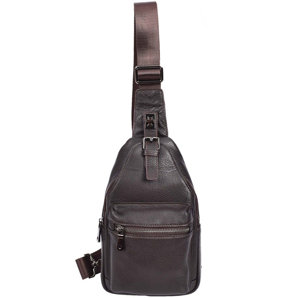 house of leather Real Leather Cross Body Chest Bag Phoenix Brown house of leather Real Leather Cross Body Chest Bag Phoenix Brown