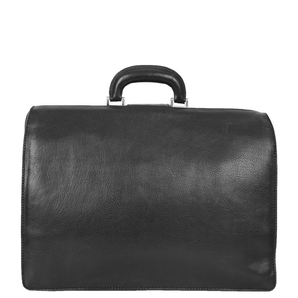 House Of Leather Real Leather Doctors Briefcase Gladstone Bag Ashford Black