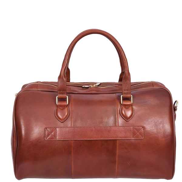 House Of Leather Real Leather Holdall Weekend Carry-on Cabin Size Travel Duffle Bag Cornwall Tan