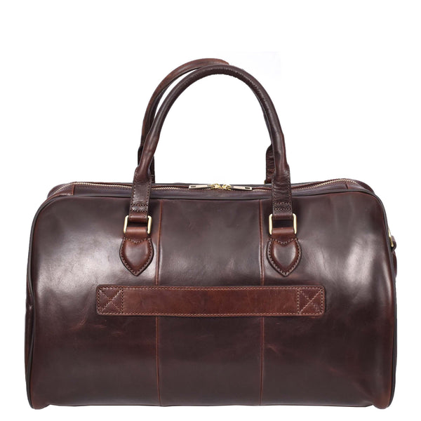 House Of Leather Real Leather Holdall Weekend Carry-on Cabin Size Travel Duffle Bag Cornwall Brown