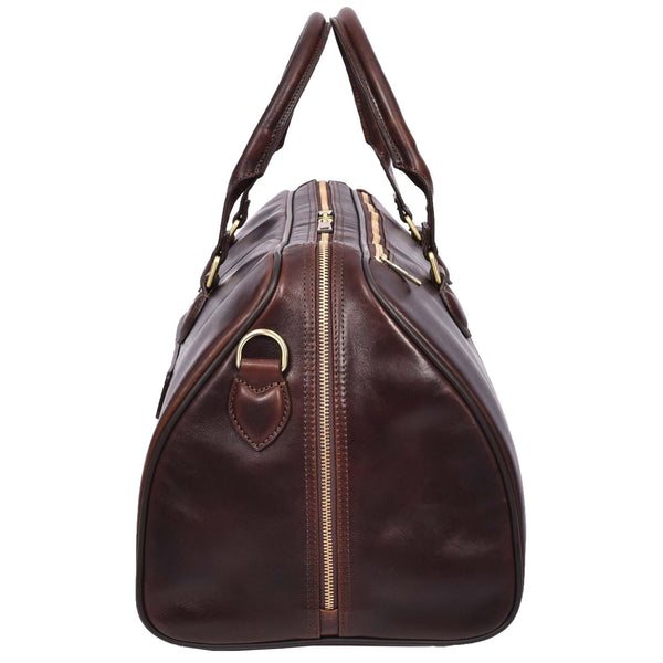House Of Leather Real Leather Holdall Weekend Carry-on Cabin Size Travel Duffle Bag Cornwall Brown