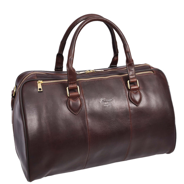 House Of Leather Real Leather Holdall Weekend Carry-on Cabin Size Travel Duffle Bag Cornwall Brown