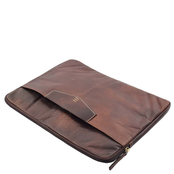 House Of Leather Real Leather Portfolio Case A4 Documents Clutch Washington Brown