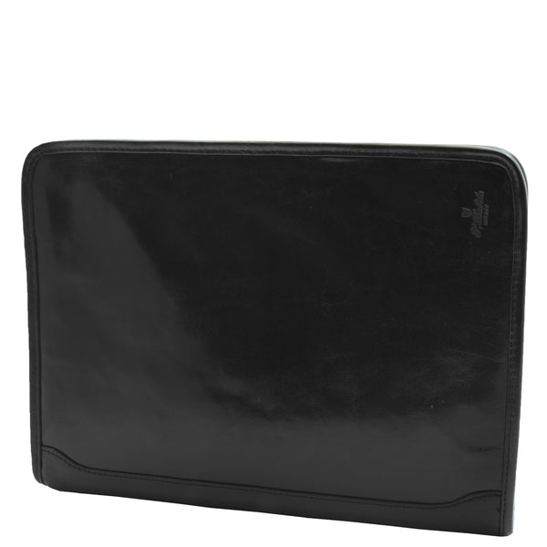 House Of Leather Real Leather Portfolio Ring Binder Case Muker Black
