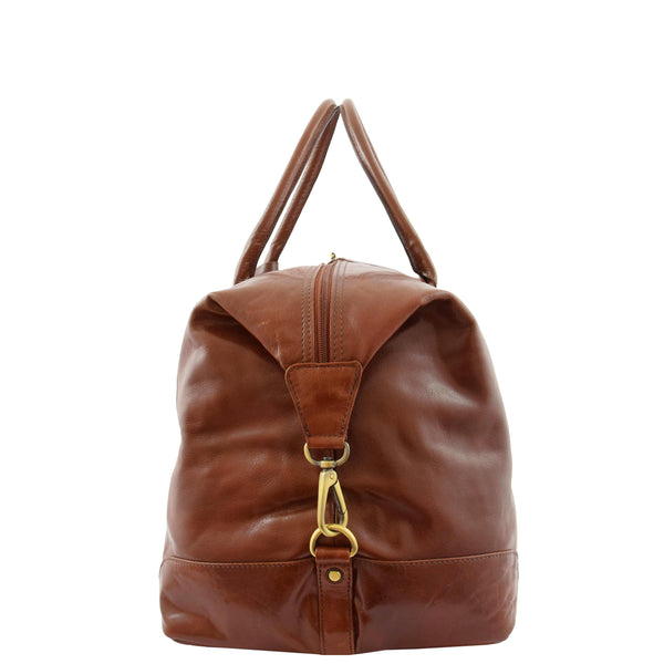 House Of Leather Real Leather Travel Holdall Large Size Duffle Perugia Tan
