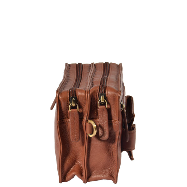 House Of Leather Real Leather Travel Wrist Pouch Bahamas Brown
