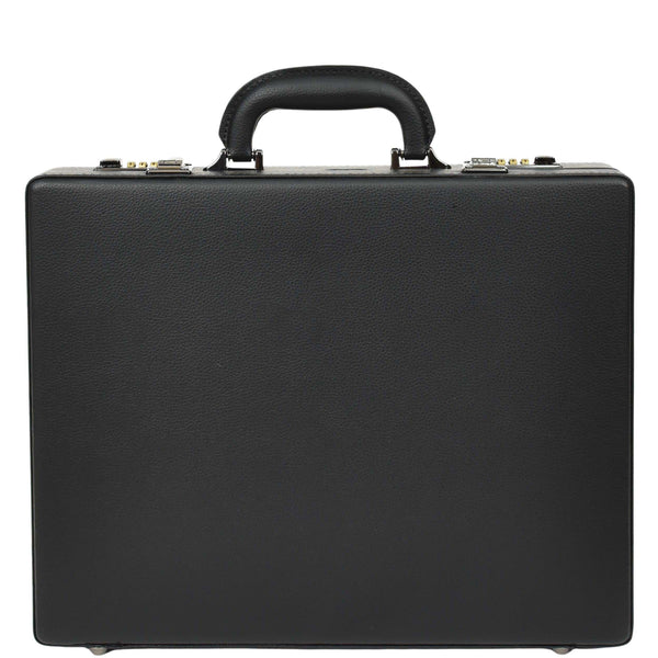 House Of Leather Slim Line Attache Case Black Briefcase Organiser Apex