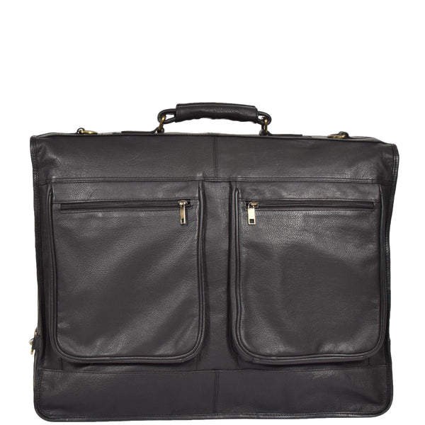 House Of Leather Travel Weekend Leather Suit Carrier Canico Black