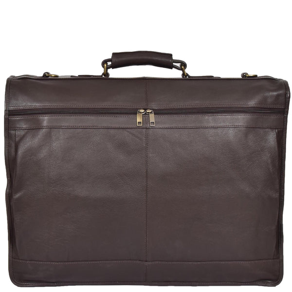 House Of Leather Travel Weekend Leather Suit Carrier Canico Brown