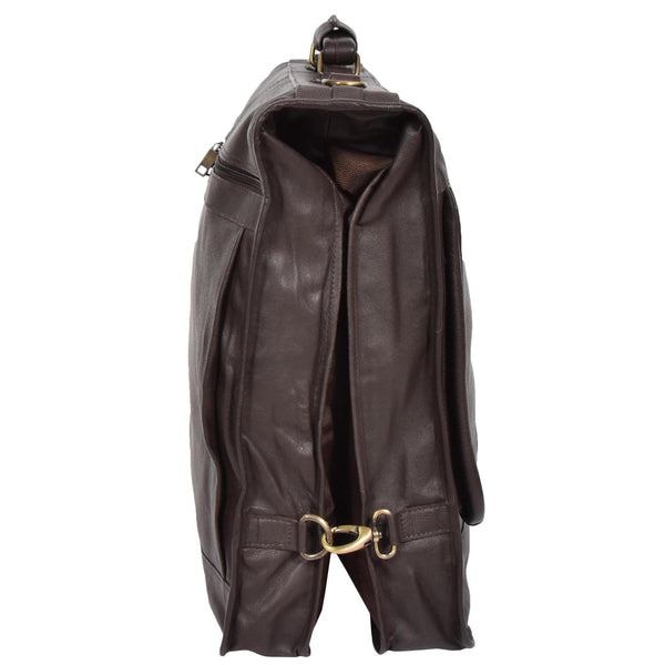 House Of Leather Travel Weekend Leather Suit Carrier Canico Brown